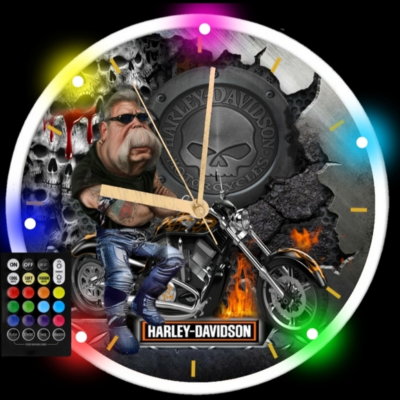 Harley Davidson RGB led clock - Picture 5 of 5